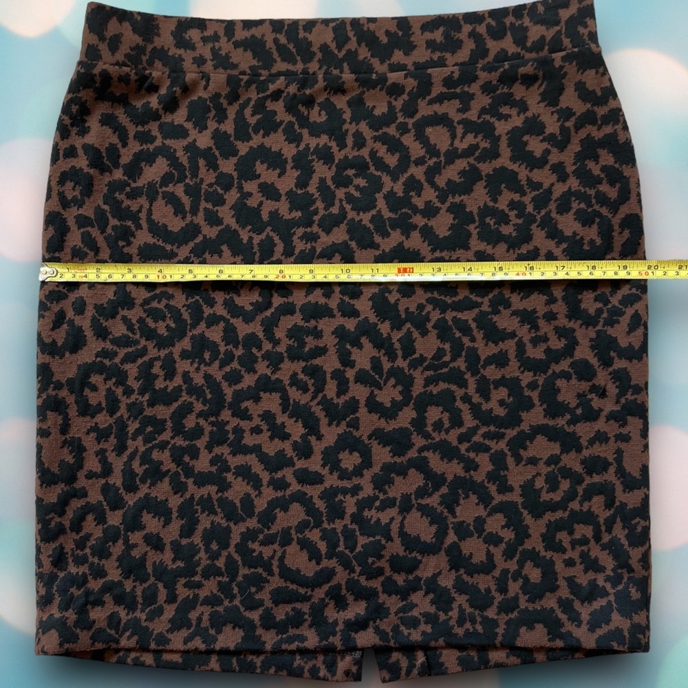 Nicole Miller Women’s Sexy Leopard Print Mini Pencil Skirt Size L - Picture 3 of 4